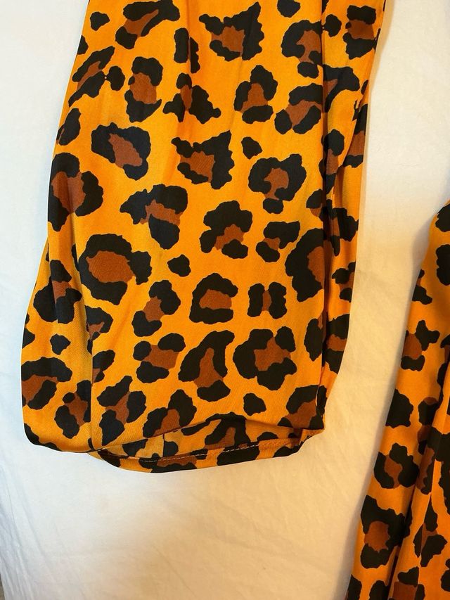 VESTIDO LEOPARDO NARANJA MUJER 
