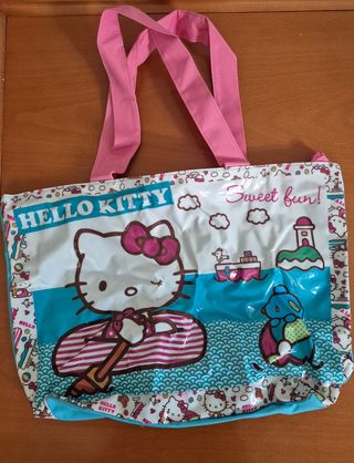 Bolsa Hello Kitty playa - Azul Rosa