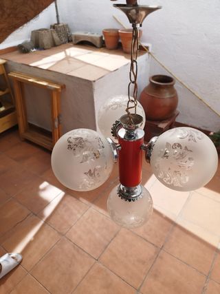 Lampara techo 3 luces vintage