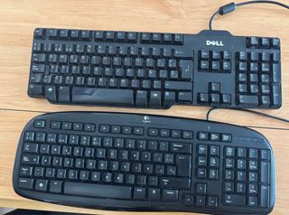 2 tastiere USB - Dell e Logitech