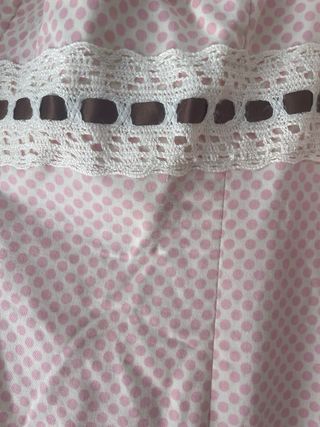 Traje Flamenca Rosa lunares beig