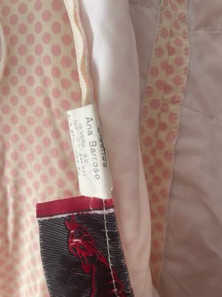 Traje Flamenca Rosa lunares beig