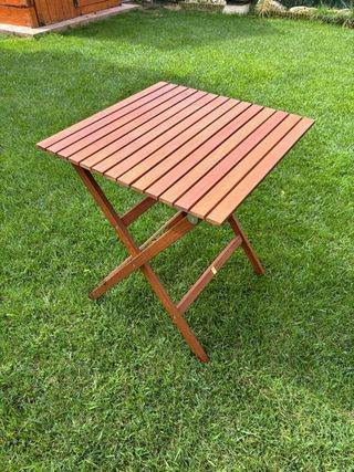Mesa plegable madera marrón