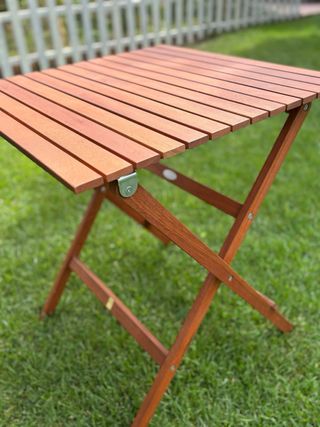 Mesa plegable madera marrón