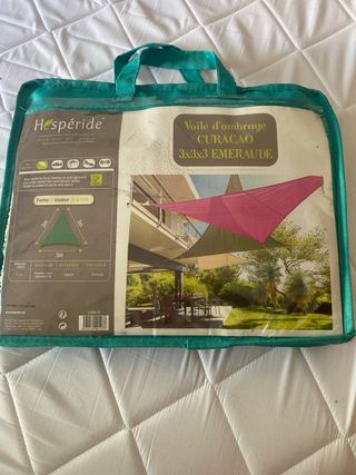 Toldo Hespéride 3x3x3m - Verde/Rosa