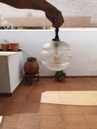 Lampara techo vintage blanco 