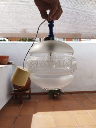 Lampara techo vintage blanco 