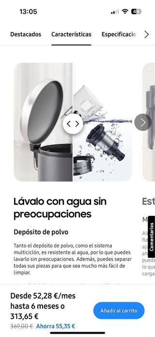 Vendo Aspiradora Jet 65 de Samsung sin abrir.