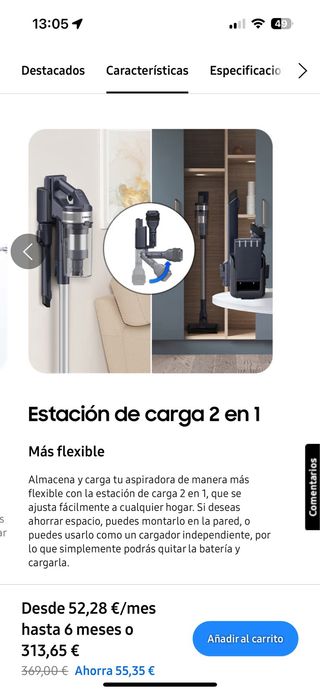 Vendo Aspiradora Jet 65 de Samsung sin abrir.