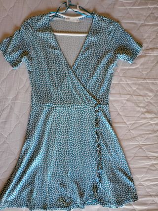 Vestido flores azul blanco