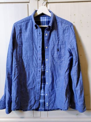 Camicia Ralph Lauren XL reversibile blu
