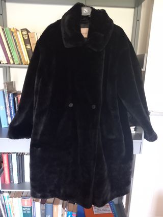 Cappotto Twinset ecopelliccia nero