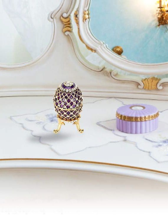 Uovo Portagioie - Oro e Viola