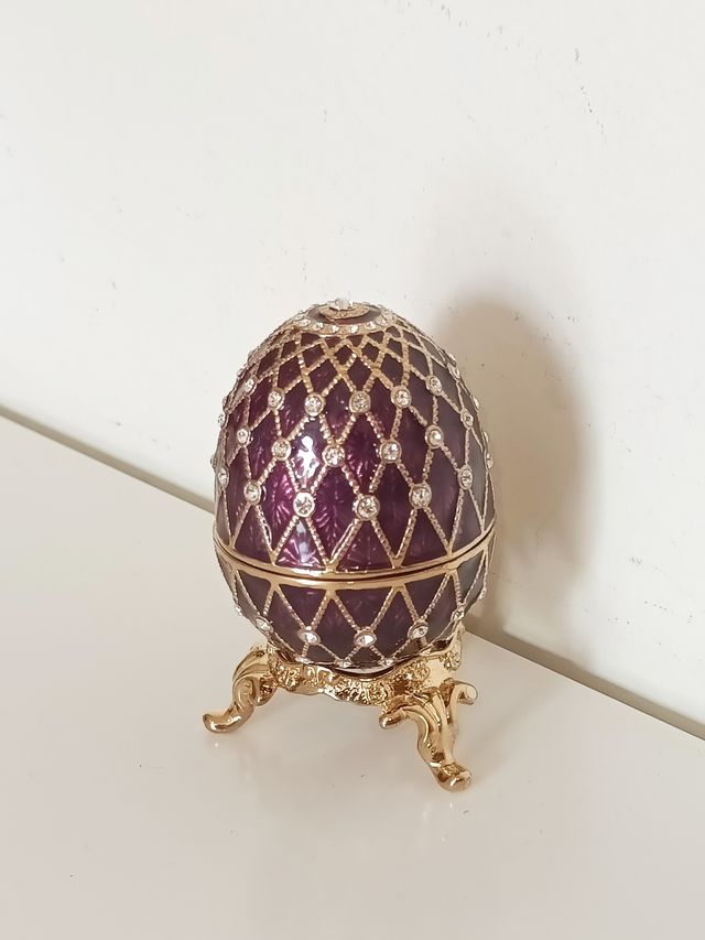 Uovo Portagioie - Oro e Viola