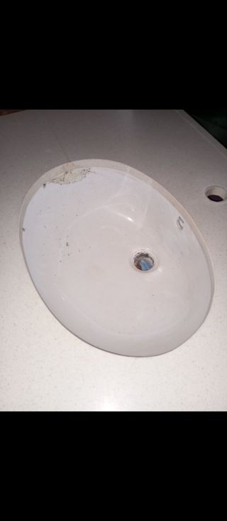 Lavabo sobre encimera mármol