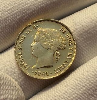 4 Pesos Oro Isabel II 1862 Filipinas