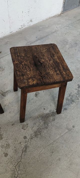 Sgabelli legno anni '50 industriali