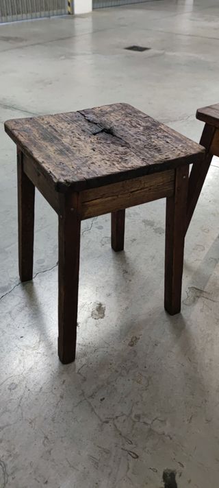 Sgabelli legno anni '50 industriali