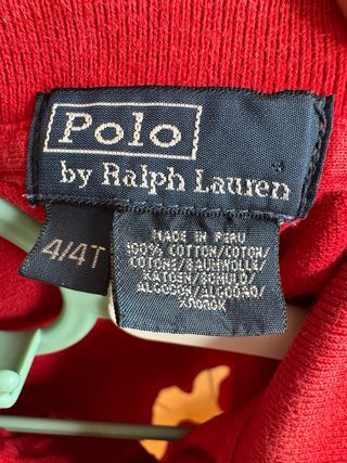 Polo Ralph Lauren niño rojo T4
