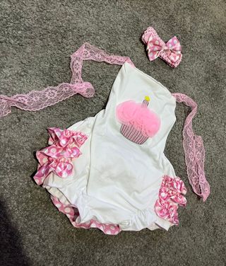 Peto pastelito + Diadema niña