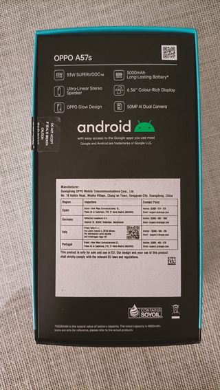 Smartphone Oppo A57s - (128 gb+ 4 gb)