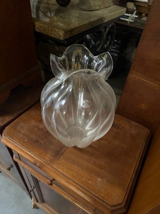 Vaso vetro soffiato trasparente