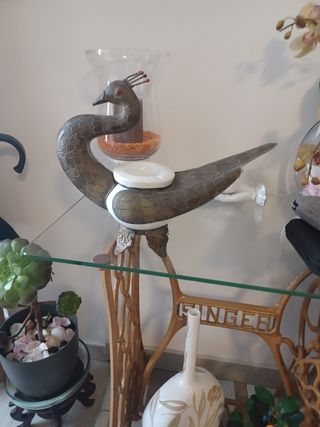 Cenicero Pavo Real Bronce