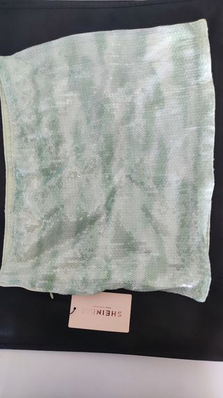 Minifalda SHEIN BAE verde lentejuelas