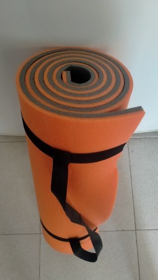 Esterilla fitness naranja y gris