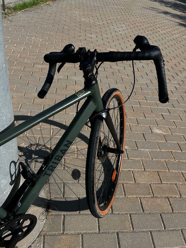 Bicicleta Triban Grvl 120 - Verde talla XS