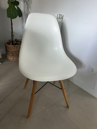 4 Sillas Comedor Nórdicas Blancas