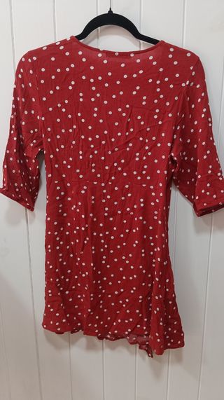 Vestido  lunares rojo - L