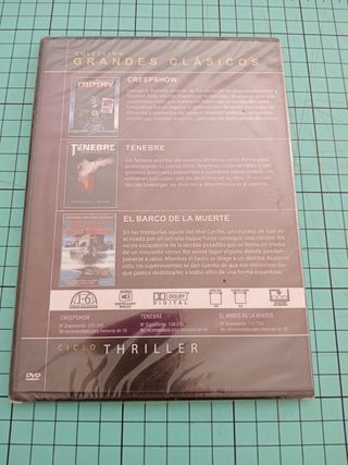 DVDs Terror Clásico: Creepsow, Tenebrae, El Barco