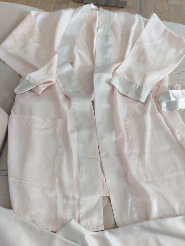 Pigiama donna rosa e bianco