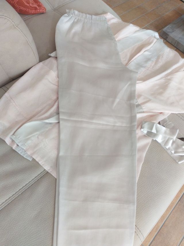 Pigiama donna rosa e bianco