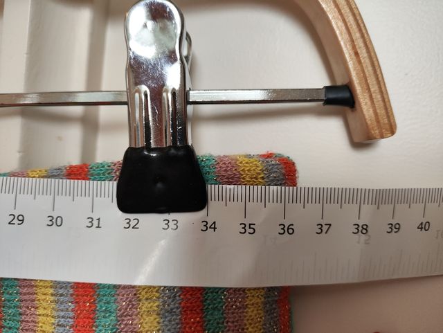 Falda tubo multicolor rayas, con hilo brillante