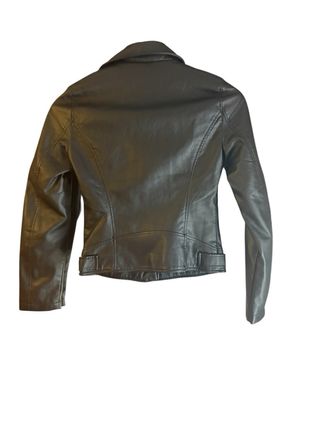 Chaqueta negra piel sintética - Talla S