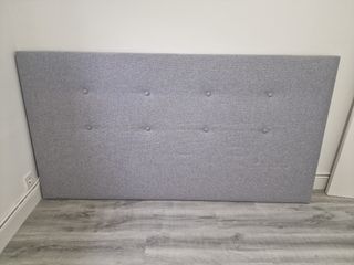Cabecero capitoné gris Aqualine - ancho190x138alto