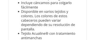Cabecero capitoné gris Aqualine - ancho190x138alto