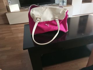 Bolso Puma beige y rojo