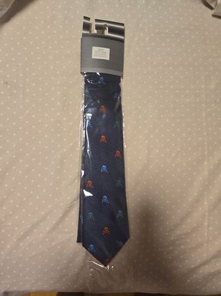 Corbata Calaveras - Azul Multicolor