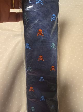 Corbata Calaveras - Azul Multicolor