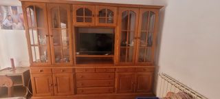Mueble salón madera - Vitrina