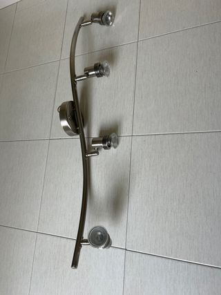 Lámpara techo 4 focos metalica