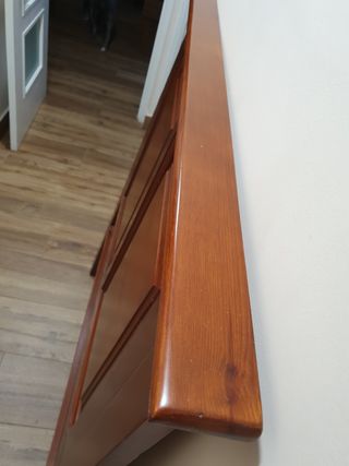 Cabecero cama madera marrón