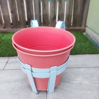 2 jardineras Ikea rosas colgantes