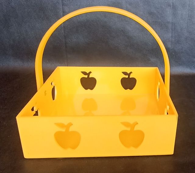 Cesta servilletero amarilla de plástico