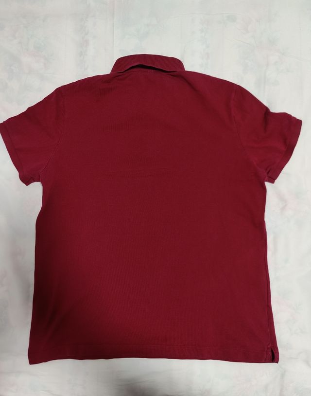 Polo Lacoste rojo burdeos - Talla L