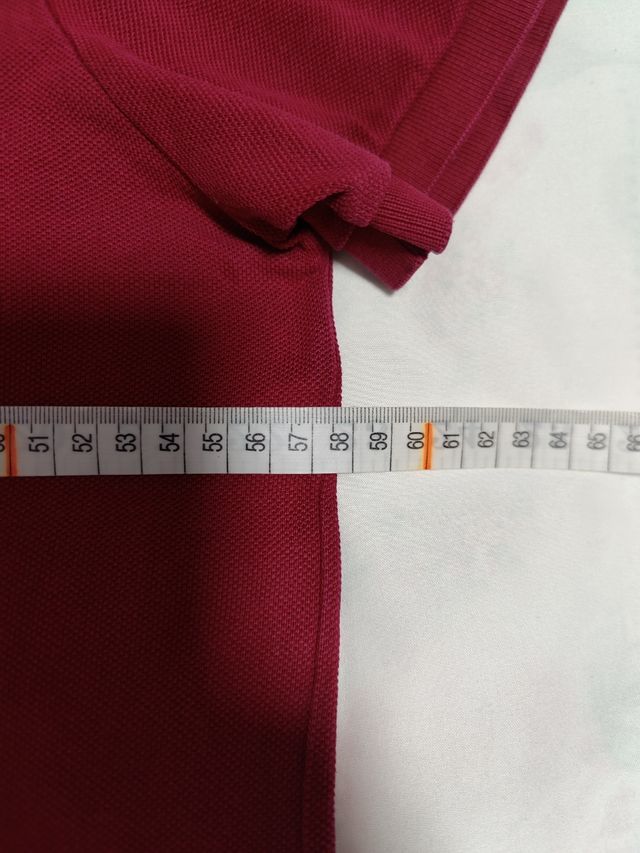 Polo Lacoste rojo burdeos - Talla L