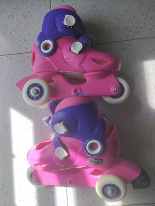Patines infantiles rosa-morado